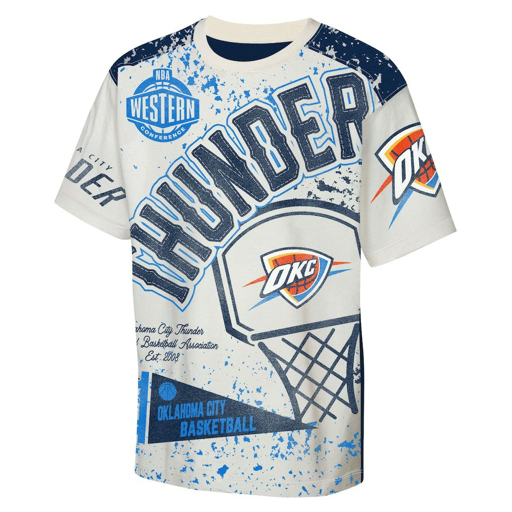 Oklahoma City Thunder Outerstuff Youth Top Player All-Over-Print T-Shirt Cream