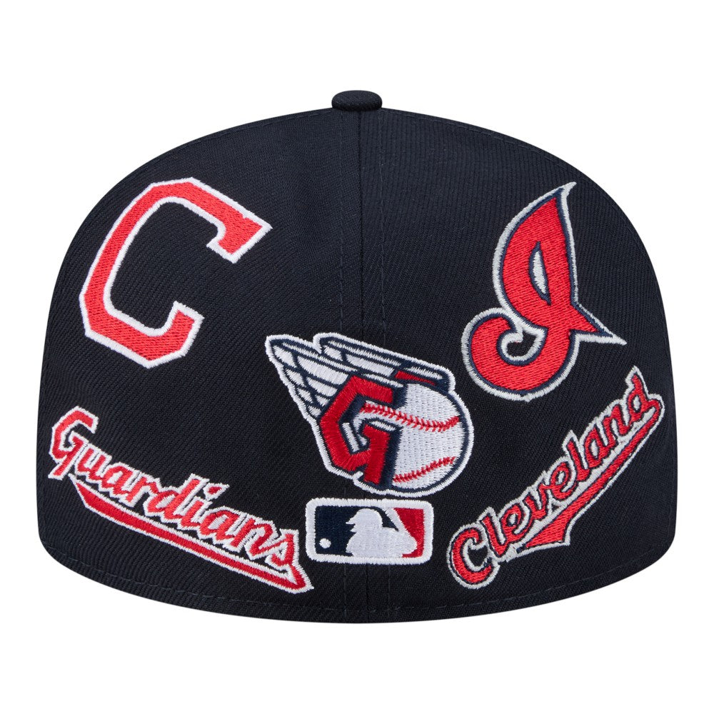 Cleveland Guardians New Era All Over 59FIFTY Fitted Hat - Navy Hats