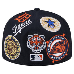 Detroit Tigers New Era All Over 59FIFTY Fitted Hat - Navy Hats