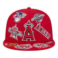 Los Angeles Angels New Era All Over 59FIFTY Fitted Hat - Red Hats