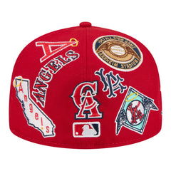 Los Angeles Angels New Era All Over 59FIFTY Fitted Hat - Red Hats