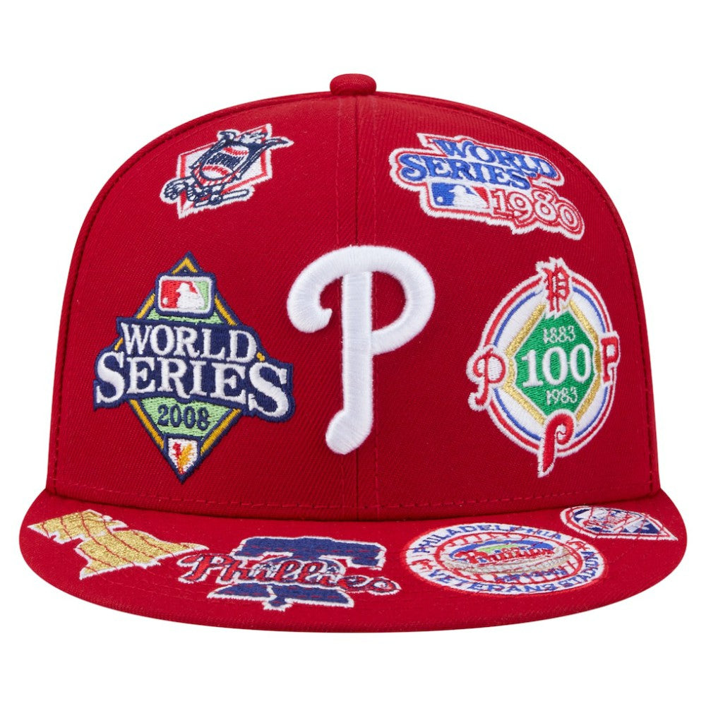 Philadelphia Phillies New Era All Over 59FIFTY Fitted Hat - Red Hats