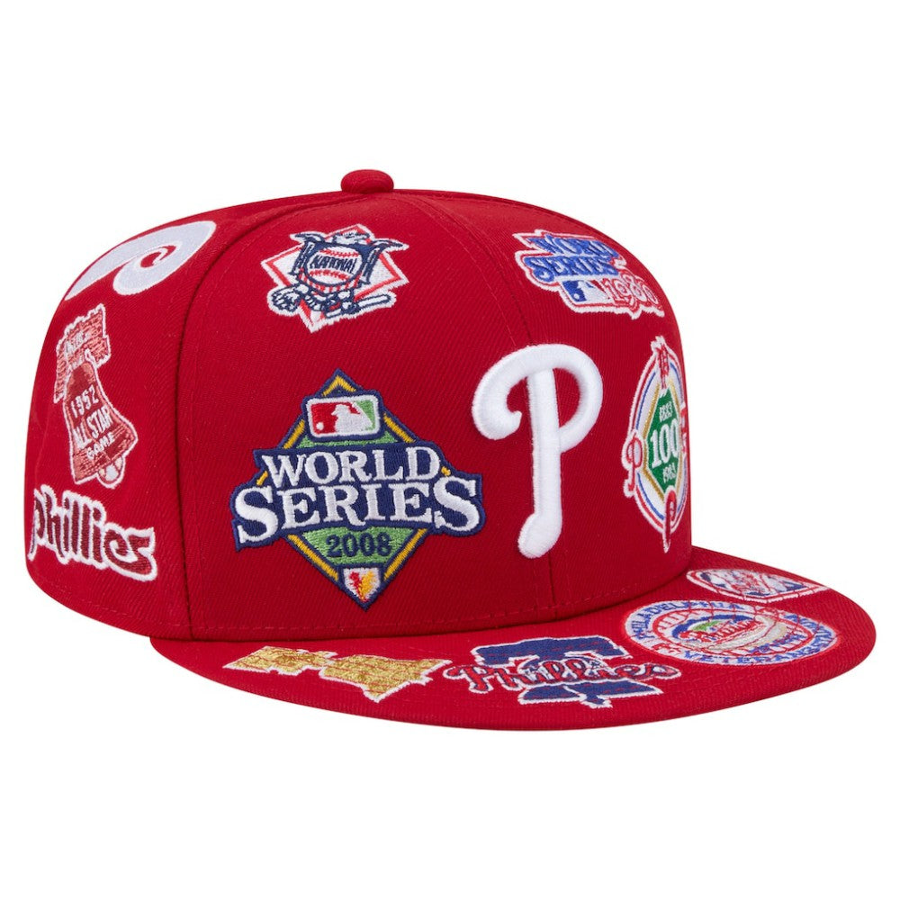 Philadelphia Phillies New Era All Over 59FIFTY Fitted Hat - Red Hats