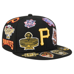 Pittsburgh Pirates New Era All Over 59FIFTY Fitted Hat - Black Hats