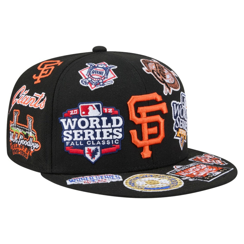 San Francisco Giants New Era All Over 59FIFTY Fitted Hat - Black Hats