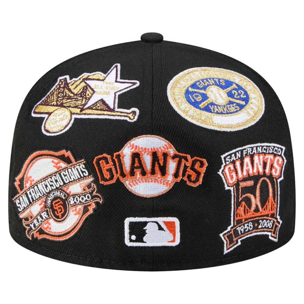San Francisco Giants New Era All Over 59FIFTY Fitted Hat - Black Hats