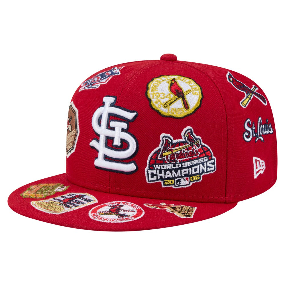 St. Louis Cardinals New Era All Over 59FIFTY Fitted Hat - Red Hats