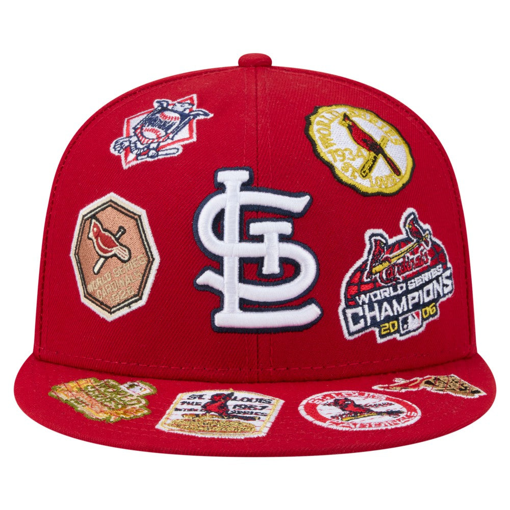 St. Louis Cardinals New Era All Over 59FIFTY Fitted Hat - Red Hats