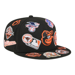 Baltimore Orioles New Era All Over 59FIFTY Fitted Hat - Black Hats