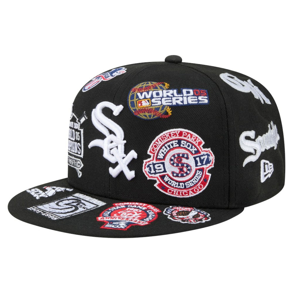 Chicago White Sox New Era All Over 59FIFTY Fitted Hat - Black Hats
