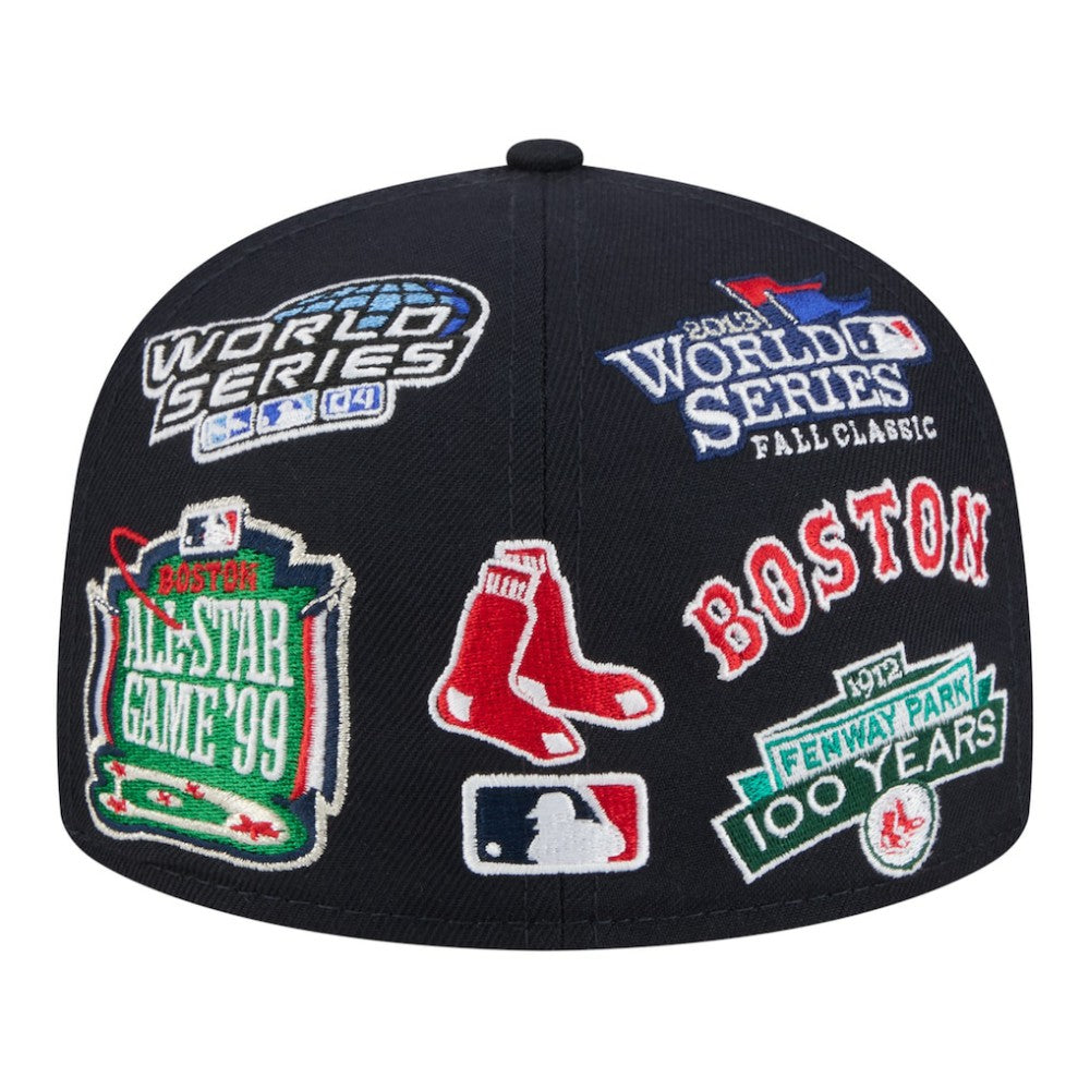 Boston Red Sox New Era All Over 59FIFTY Fitted Hat - Navy Hats