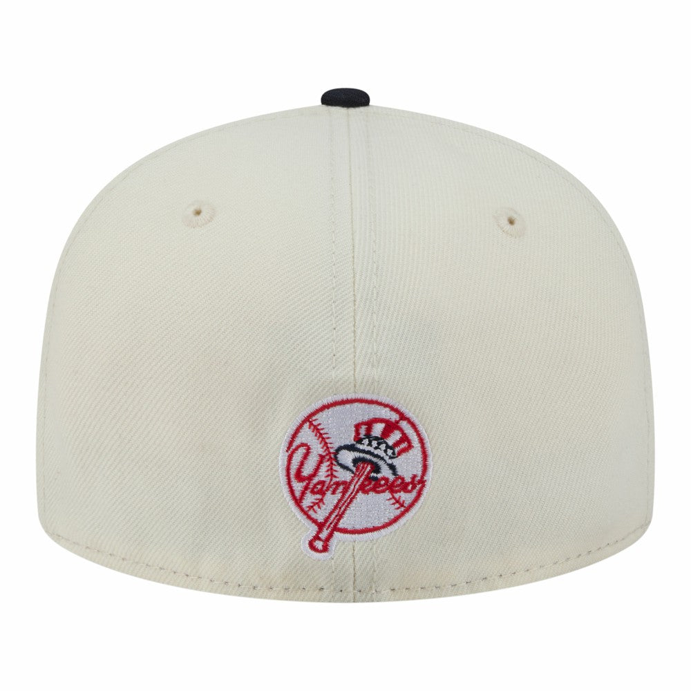 New York Yankees New Era Two-Tone Stitch 59FIFTY Fitted Hat - Cream Hats