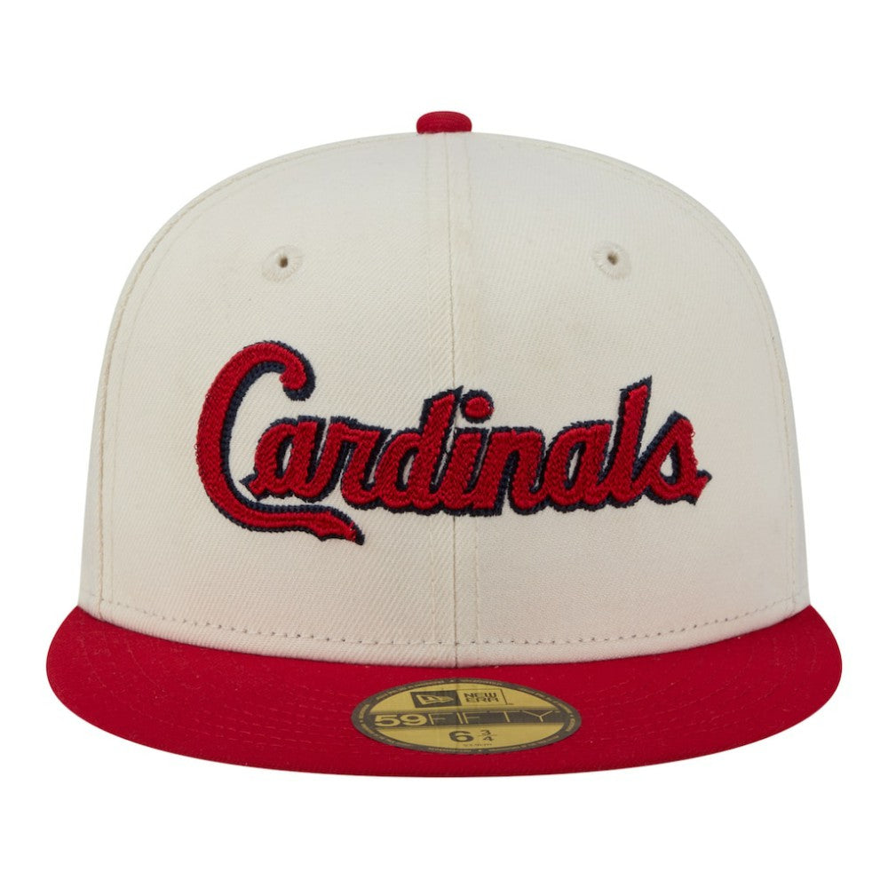 St. Louis Cardinals New Era Two-Tone Stitch 59FIFTY Fitted Hat - Cream Hats