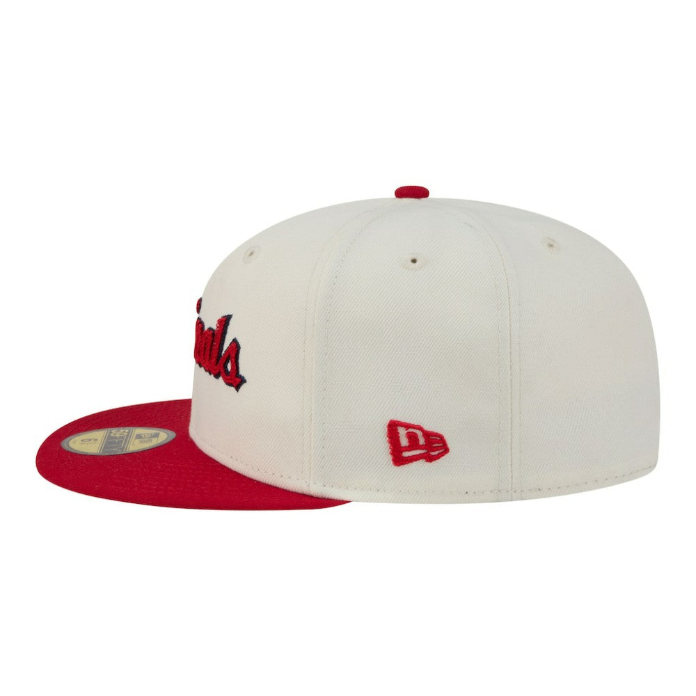 St. Louis Cardinals New Era Two-Tone Stitch 59FIFTY Fitted Hat - Cream Hats