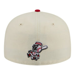 Cincinnati Reds New Era Two-Tone Stitch 59FIFTY Fitted Hat - Cream Hats