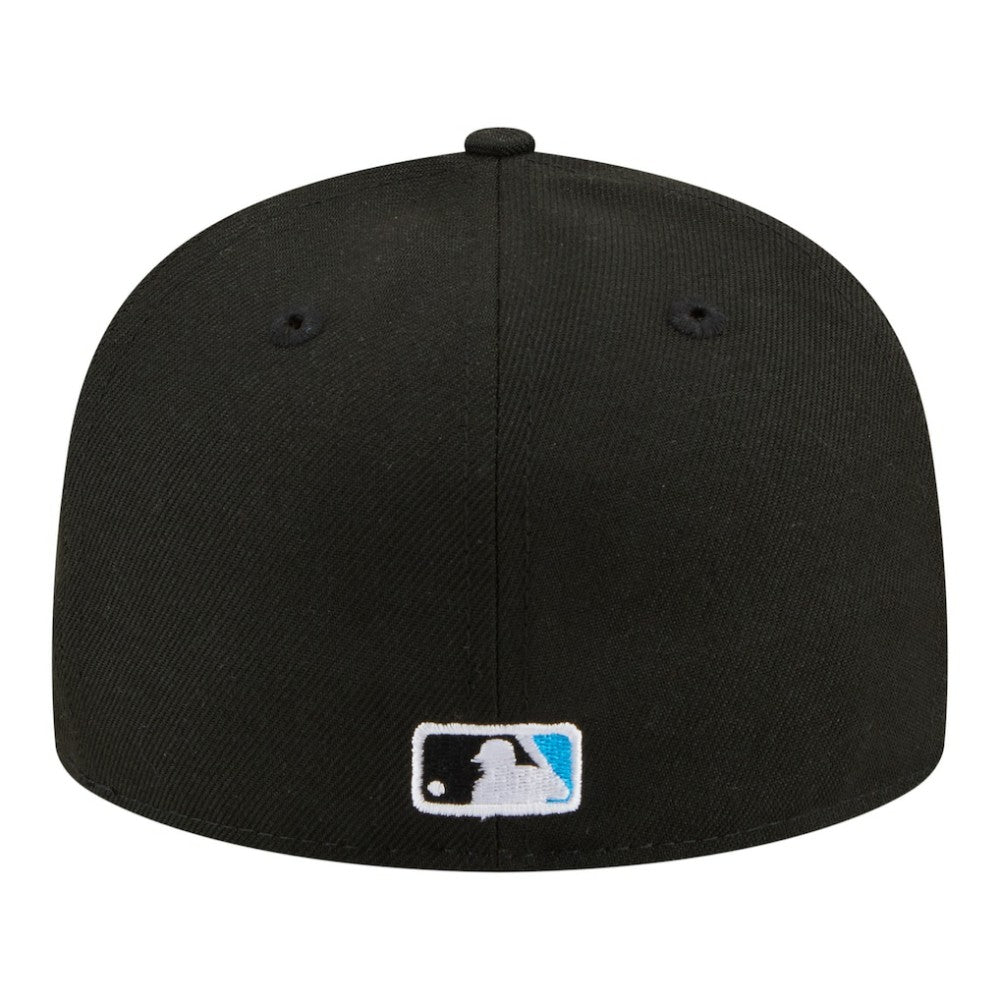 Miami Marlins New Era Hidden Hit 59FIFTY Fitted Hat - Black Hats