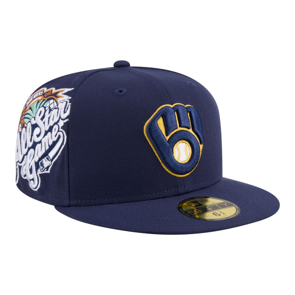 Milwaukee Brewers New Era Hidden Hit 59FIFTY Fitted Hat - Navy Hats