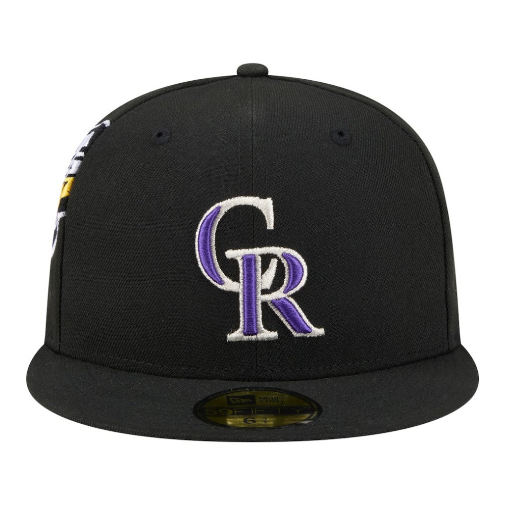 Colorado Rockies New Era Hidden Hit 59FIFTY Fitted Hat - Black Hats