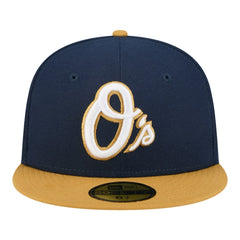 Baltimore Orioles New Era Two-Tone Color Pack 59FIFTY Fitted Hat - Navy/Khaki Hats