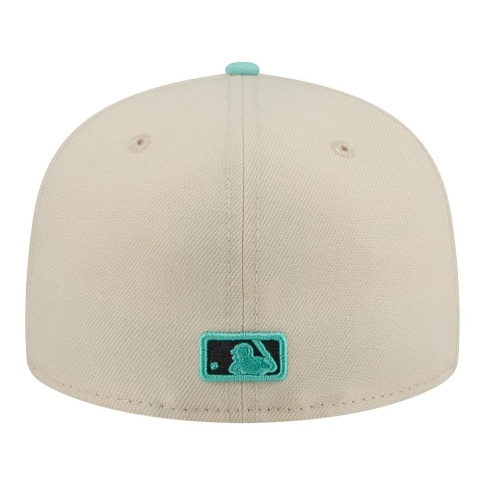 Boston Red Sox New Era Two-Tone Color Pack 59FIFTY Fitted Hat - Light Beige/Turquoise Hats