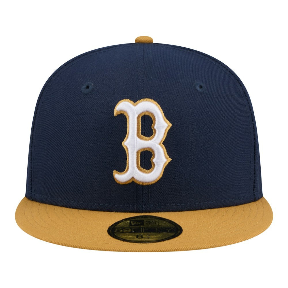 Boston Red Sox New Era Two-Tone Color Pack 59FIFTY Fitted Hat - Navy/Khaki Hats