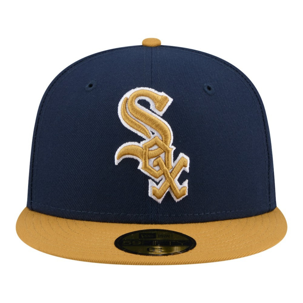 Chicago White Sox New Era Two-Tone Color Pack 59FIFTY Fitted Hat - Navy/Khaki Hats