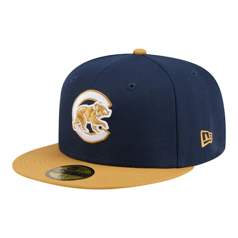 Chicago Cubs New Era Two-Tone Color Pack 59FIFTY Fitted Hat - Navy/Khaki Hats