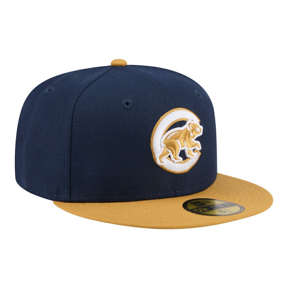 Chicago Cubs New Era Two-Tone Color Pack 59FIFTY Fitted Hat - Navy/Khaki Hats