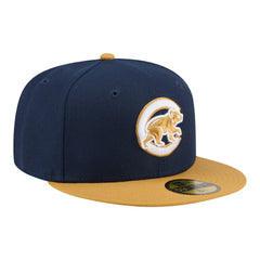 Chicago Cubs New Era Two-Tone Color Pack 59FIFTY Fitted Hat - Navy/Khaki Hats