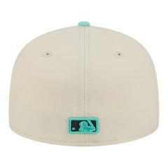 Detroit Tigers New Era Two-Tone Color Pack 59FIFTY Fitted Hat - Light Beige/Turquoise Hats