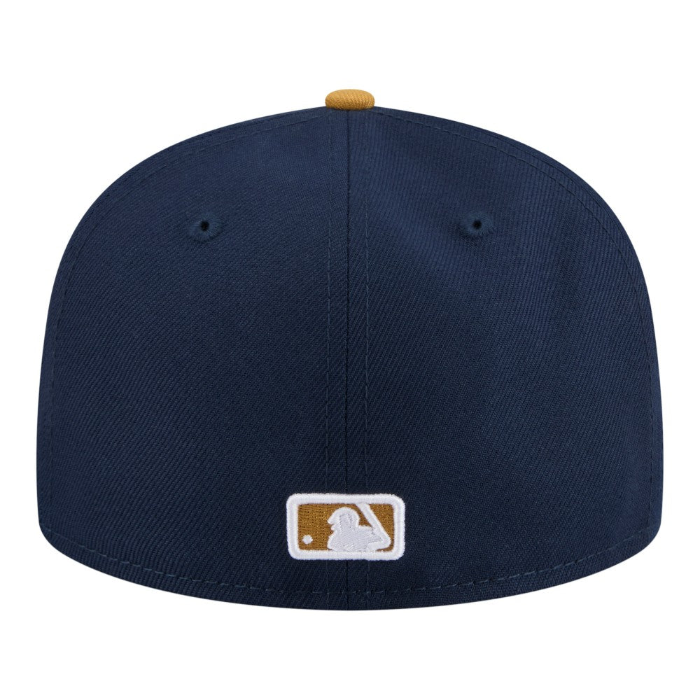 Los Angeles Dodgers New Era Two-Tone Color Pack 59FIFTY Fitted Hat - Navy/Khaki Hats