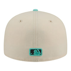 Los Angeles Angels New Era Two-Tone Color Pack 59FIFTY Fitted Hat - Light Beige/Turquoise Hats