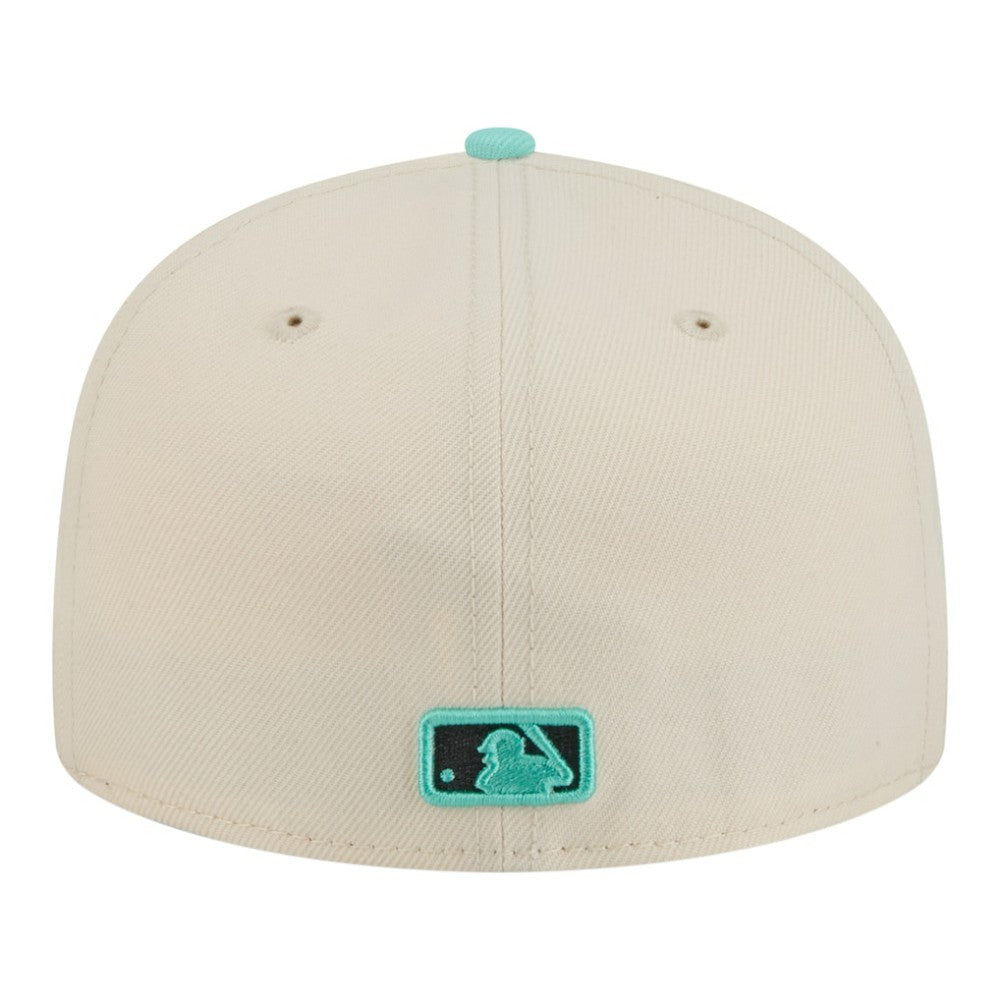 Athletics New Era Two-Tone Color Pack 59FIFTY Fitted Hat - Light Beige/Turquoise Hats