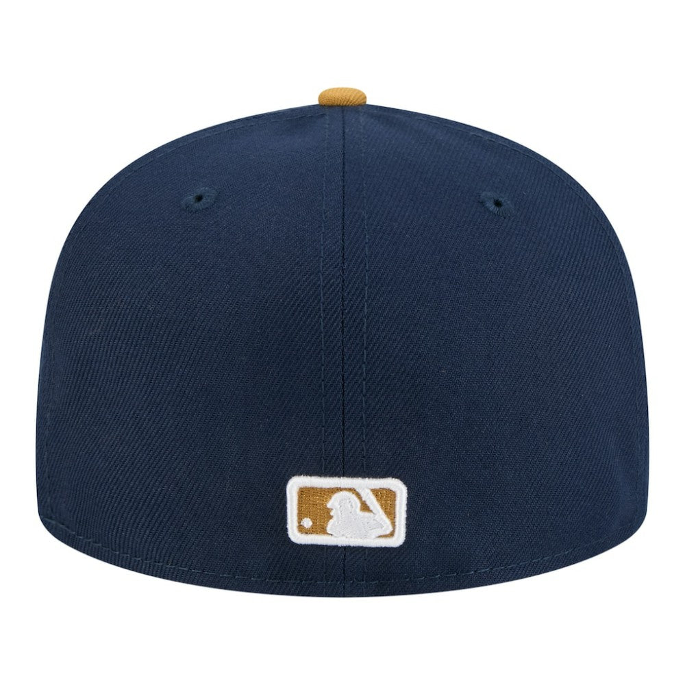 Athletics New Era Two-Tone Color Pack 59FIFTY Fitted Hat - Navy/Khaki Hats