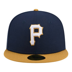 Pittsburgh Pirates New Era Two-Tone Color Pack 59FIFTY Fitted Hat - Navy/Khaki Hats