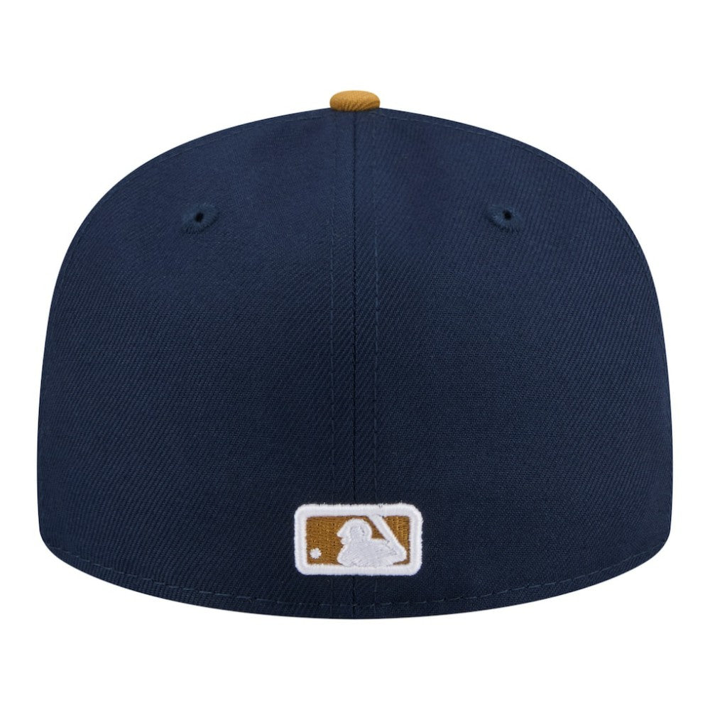 Pittsburgh Pirates New Era Two-Tone Color Pack 59FIFTY Fitted Hat - Navy/Khaki Hats