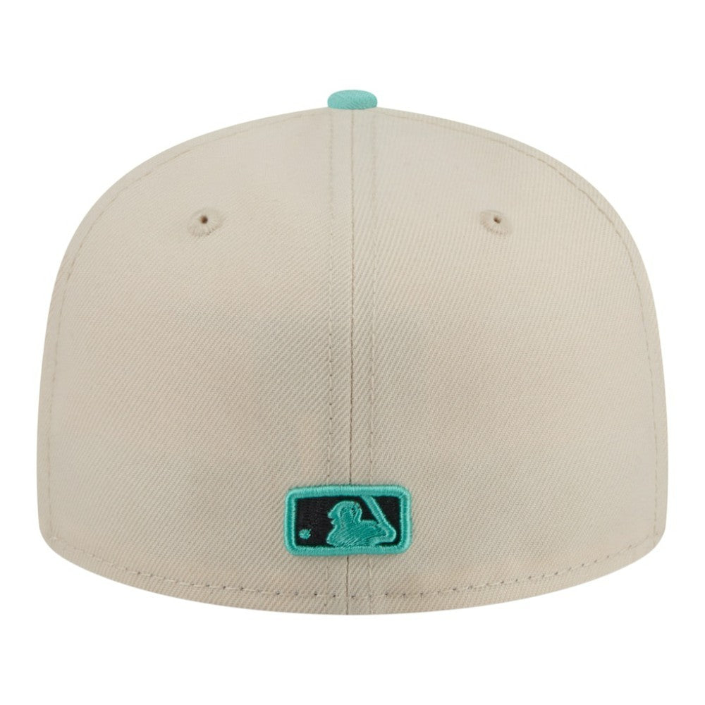 Seattle Mariners New Era Two-Tone Color Pack 59FIFTY Fitted Hat - Light Beige/Turquoise Hats