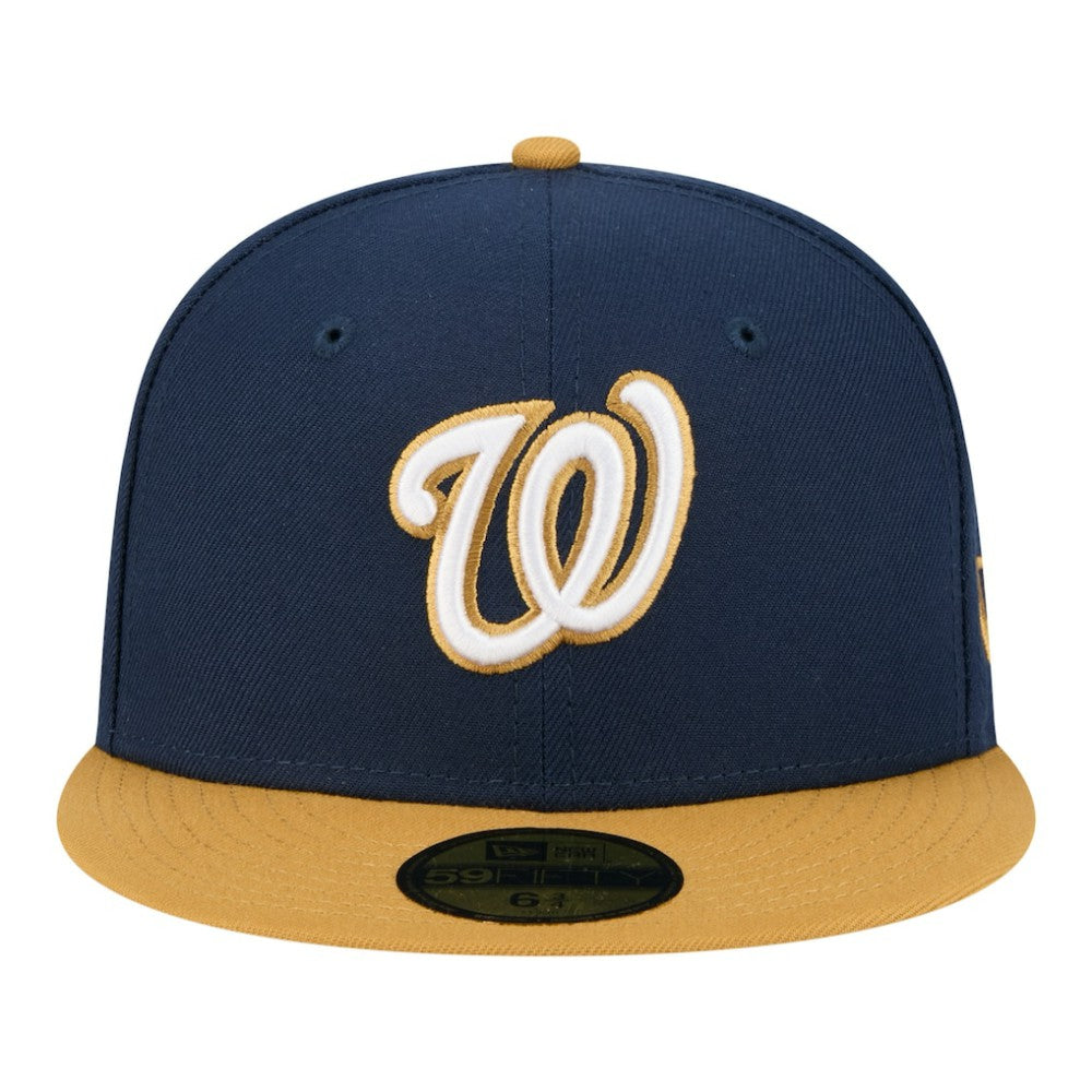 Washington Nationals New Era Two-Tone Color Pack 59FIFTY Fitted Hat - Navy/Khaki Hats