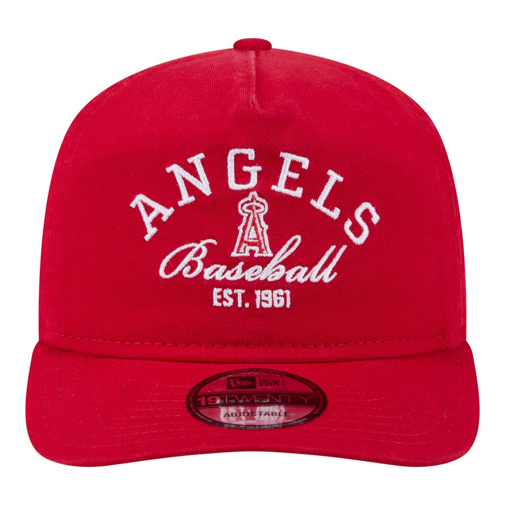 Los Angeles Angels New Era Stacked 19TWENTY Adjustable Hat - Red Hats