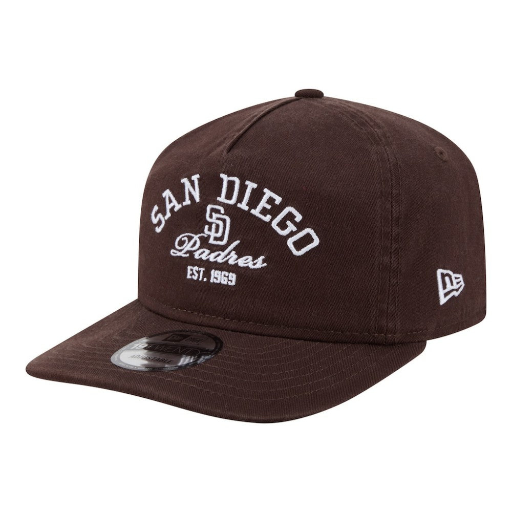 San Diego Padres New Era Stacked 19TWENTY Adjustable Hat - Brown Hats