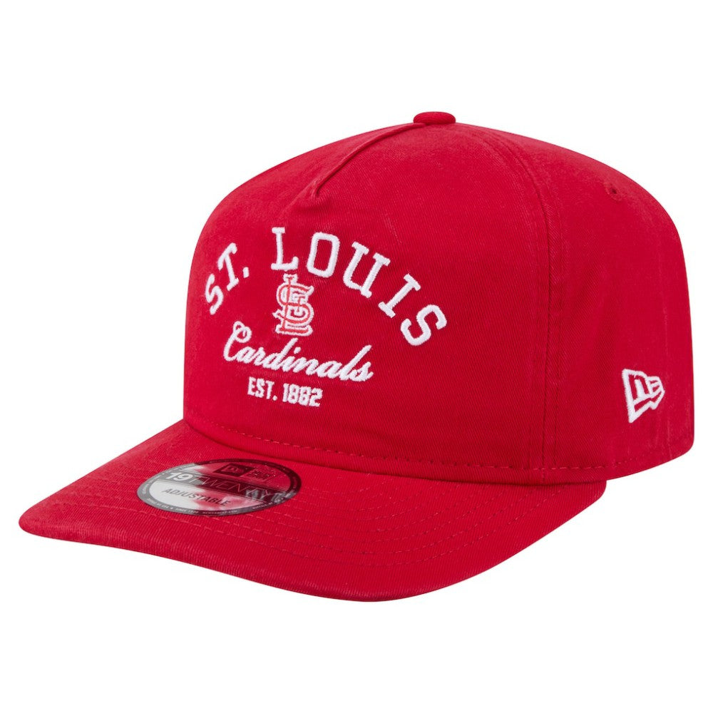 St. Louis Cardinals New Era Stacked 19TWENTY Adjustable Hat - Red Hats