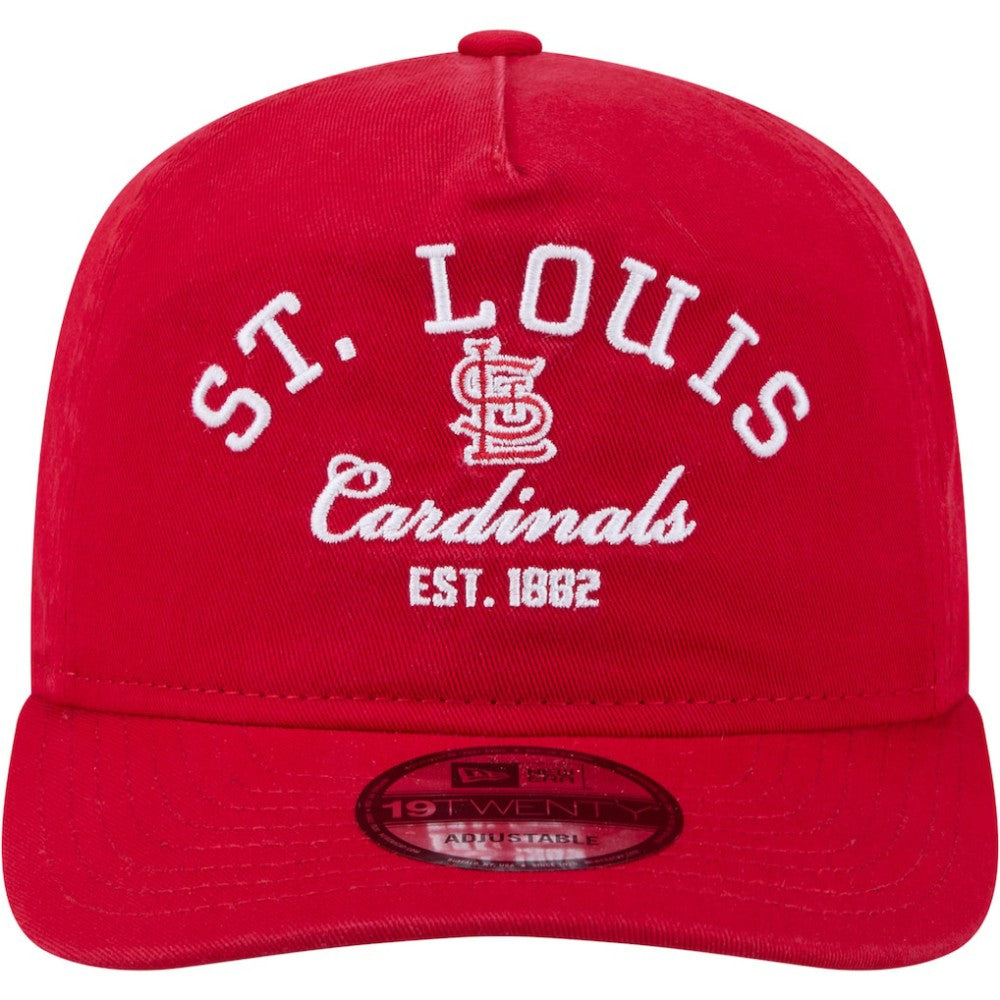 St. Louis Cardinals New Era Stacked 19TWENTY Adjustable Hat - Red Hats