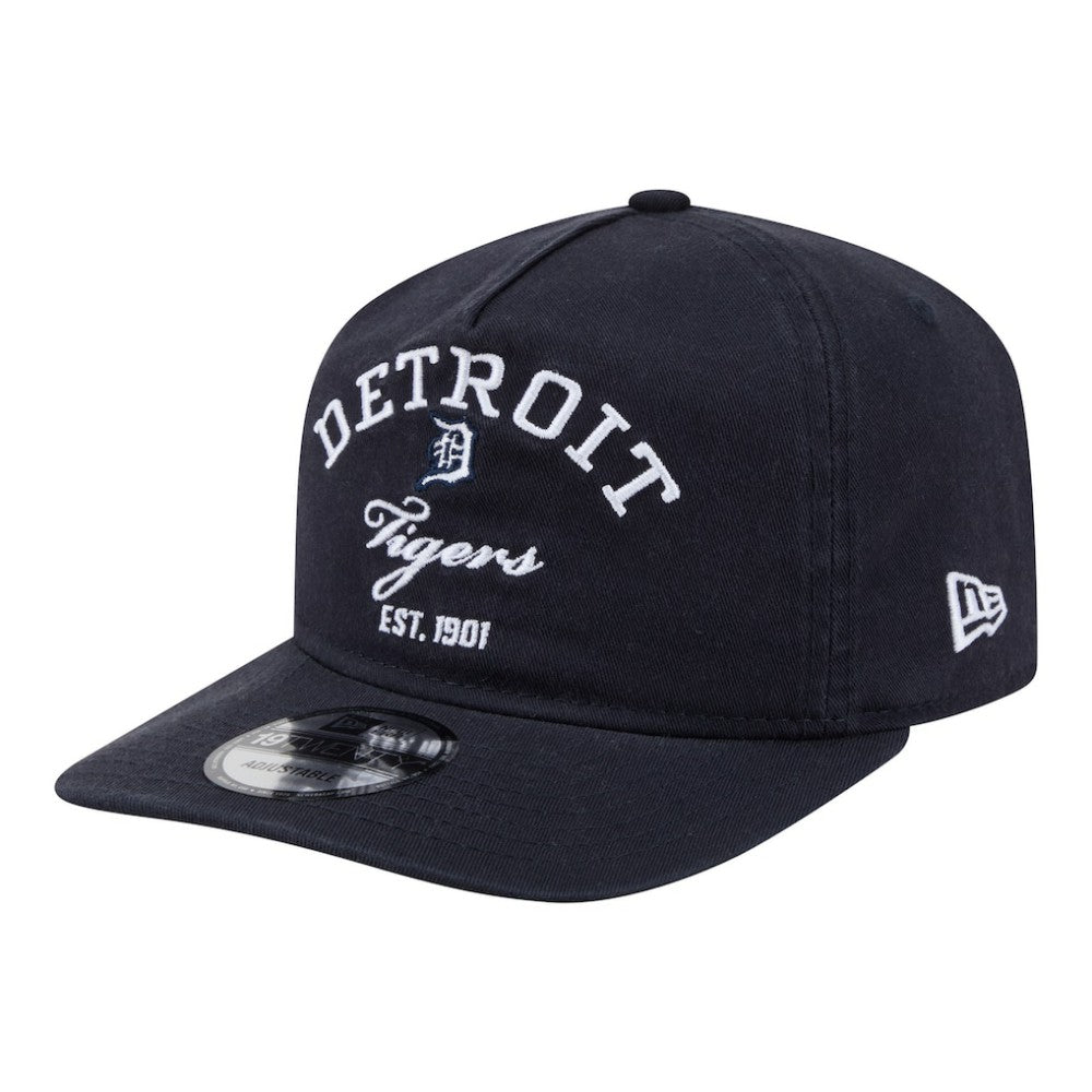 Detroit Tigers New Era Stacked 19TWENTY Adjustable Hat - Navy Hats