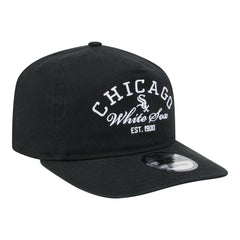 Chicago White Sox New Era Stacked 19TWENTY Adjustable Hat - Black Hats