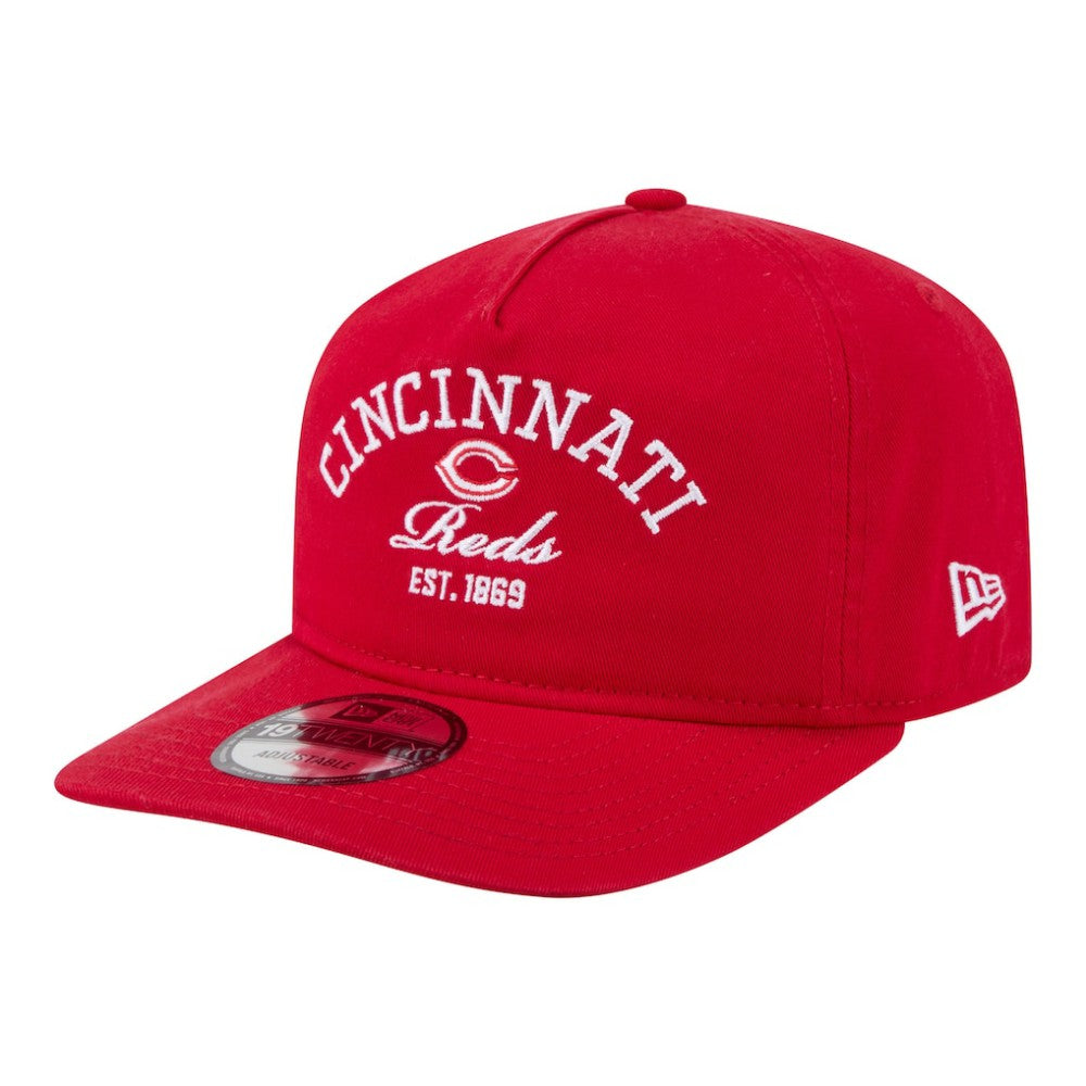 Cincinnati Reds New Era Stacked 19TWENTY Adjustable Hat - Red Hats
