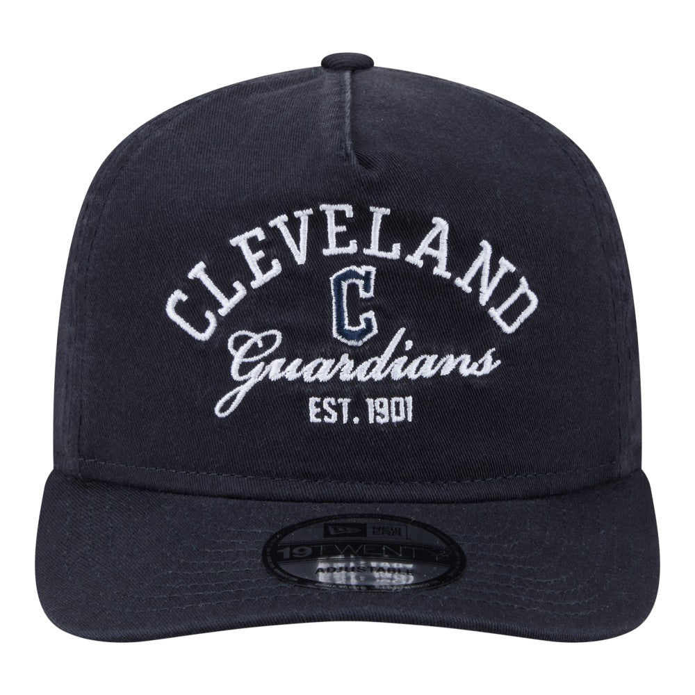Cleveland Guardians New Era Stacked 19TWENTY Adjustable Hat - Navy Hats