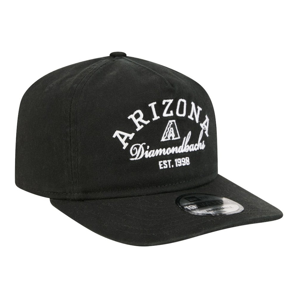 Arizona Diamondbacks New Era Stacked 19TWENTY Adjustable Hat - Black Hats