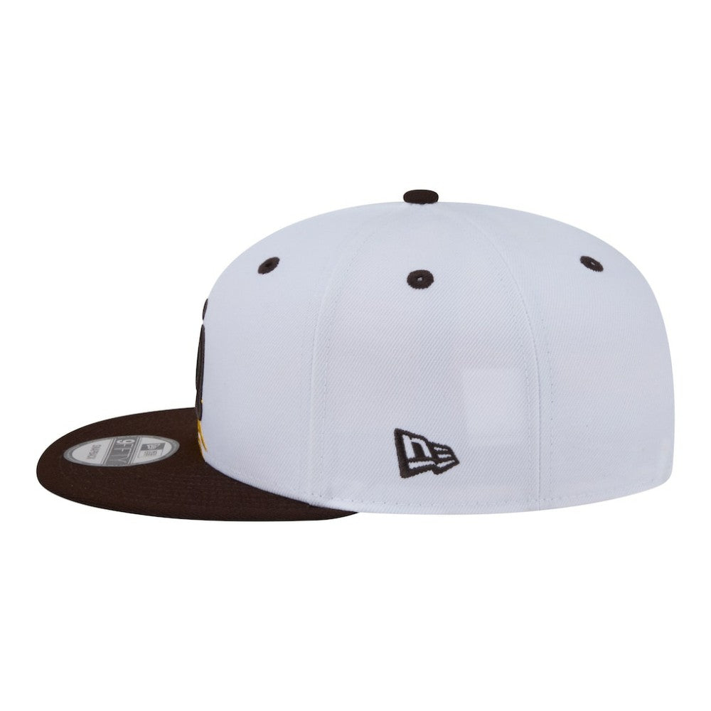 San Diego Padres New Era 9FIFTY Snapback Hat - White/Brown Hats