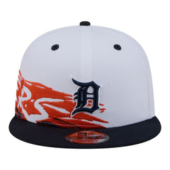 Detroit Tigers New Era 9FIFTY Snapback Hat - White/Navy Hats