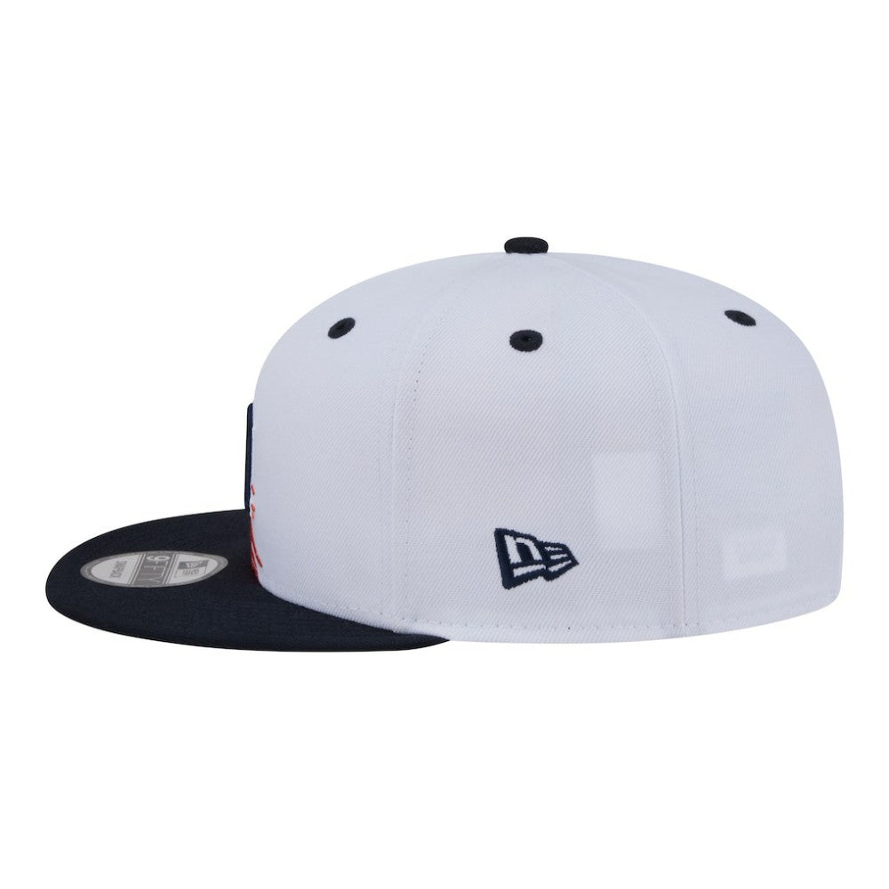 Detroit Tigers New Era 9FIFTY Snapback Hat - White/Navy Hats